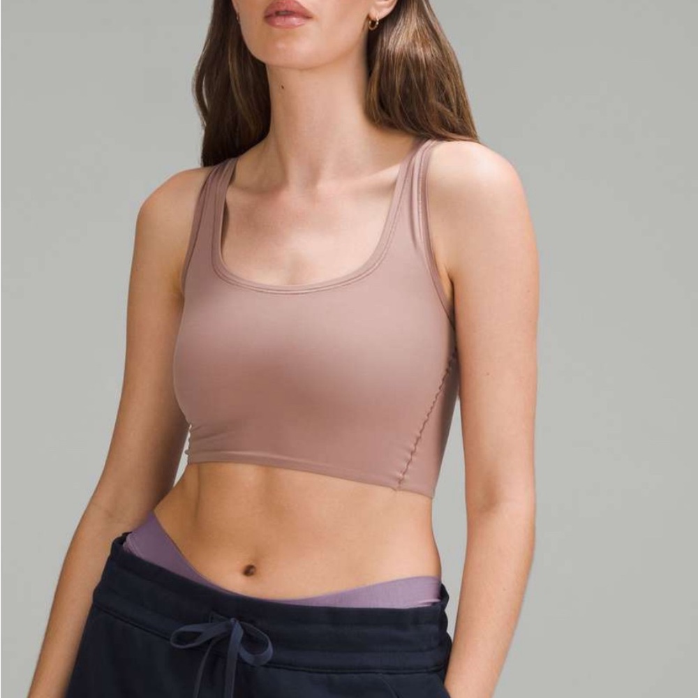 NWOT Lululemon Wundermost Ultra-Soft Nulu Scoop-Neck Cropped Tank Twilight Rose